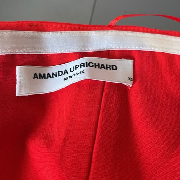 Amanda Uprichard Falcon Off the Shoulder Crimson Red Maxi Dress Size XS - Picture 9 of 9